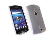 Kit Me Out USA TPU Gel Case Screen Protector with MicroFibre Cleaning Cloth for Sony Ericsson Xperia Neo Clear Frosted Pattern