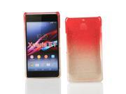 Kit Me Out USA Hard Clip on Case for Sony Xperia E1 Red Clear Transparent Raindrops Water Effect
