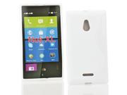 Kit Me Out USA TPU Gel Case Screen Protector with MicroFibre Cleaning Cloth for Nokia XL White S Line Wave Pattern