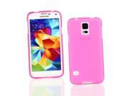Kit Me Out USA TPU Gel Case for Samsung Galaxy S5 Pink Frosted Pattern