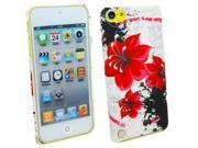 Kit Me Out USA Plastic Clip on Case for Apple iPod Touch 5 5th Generation White Oriental Flowers