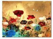 Wieco Art Canvas Print the Blooming Poppies Huge Canvas Print Stretched and Framed Modern Canvas Wall Art for Home Decoration Floral Canvas Art 40x30inch