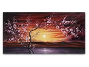 Wieco Art Plum Tree Blossom Canvas Prints for Flower Oil Paintings Modern Abstract Artwork for Wall Decor and Home Decorations