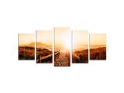 Wieco Art Sunrise Modern Giclee Sea Beach Canvas Prints Artwork Abstract Landscape Picture to Photo Paintings on Canvas Wall Art for Home Decorations Wall D