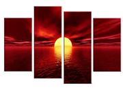 Wieco Art Red Sea Giclee Canvas Prints Modern Canvas Art Work for Wall Decor and Home Decoration