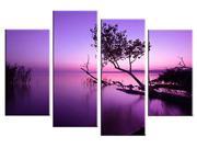 Wieco Art Purple Lake Modern Giclee Artwork Sea Canvas Prints Picture to photo Wall Art for Home Decor