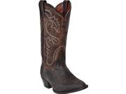 Classy Mid Calf Western Boots Genuine Leather Round Toe Leather Outsole