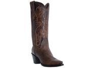 Classy Mid Calf Western Boots Genuine Leather Pointy Toe Leather Outsole