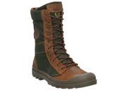 Mens Palladium Pampa Tactical Leather Ankle Boot Casual Lace Up Brown