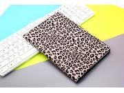 1PCS Free shipping NEWEST design 2013 for iPad 5 air Leopard Pattern Smart Cover with Thin PU leather case