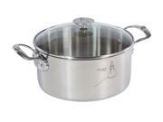 De Buyer Milady Stainless Steel Stew Pan with Lid 5.7 Quarts