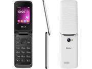 Blu Diva Flex 2.4 T350 32MB 2G Unlocked GSM Dual SIM Flip Phone 2.4 32MB RAM White
