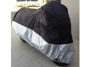 Heavy Duty Motorcycle cover L with cable lock. Fits up to 84 length sport bike dirt bike small cruiser.