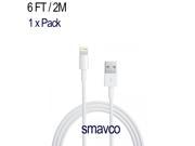 1 X WHITE 6 FT 8 Pin USB A to Lightning compatible Adapter Data Charge Cable iPhone 6 6 Plus 5 5S 5C