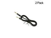 2 Pack 3.5MM Auxiliary Cable Cord for iPod iPhone Zune Car Stereo MP3