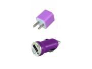 PURPLE USB Car Charger Travel Charger for Apple iPhone 5S 5C 4S 4 3GS Amazon Kindle Nook Color Garmin Magellan TomTom Samsung HTC LG