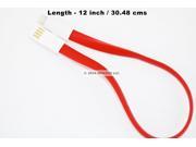 3 PACK RED 12in 0.3M 8 Pin to USB Data and Charging Cable for iPhone 6 6 Plus 5 5C 5S