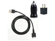 3 Piece USB Sync Charge Cable USB Car Charger USB Travel Charger for iRiver H10 6GB