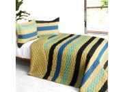 [Armani Style] 3PC Vermicelli Quilted Patchwork Quilt Set Full Queen Size