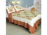 [Love Profile ] 100% Cotton 3PC Vermicelli Quilted Patchwork Quilt Set Full Queen Size
