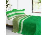 [Spring Breeze] 3PC Vermicelli Quilted Patchwork Quilt Set Full Queen Size