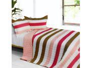 [Touch of Love] 3PC Vermicelli Quilted Patchwork Quilt Set Full Queen Size