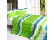 [Glass Mask] 3PC Patchwork Quilt Set Full Queen Size