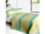 [Something Like Wonderful] 3PC Vermicelli Quilted Patchwork Quilt Set Full Queen Size