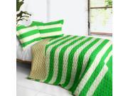 [Spring Time] 3PC Patchwork Quilt Set Full Queen Size