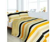 [Engagement] 3PC Vermicelli Quilted Patchwork Quilt Set Full Queen Size