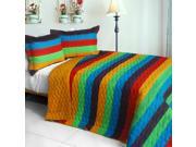 [The Second Priority] 3PC Vermicelli Quilted Patchwork Quilt Set Full Queen Size