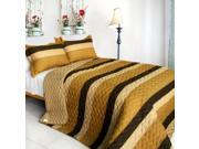 [Flying in the Wind] 3PC Vermicelli Quilted Patchwork Quilt Set Full Queen Size
