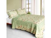 [Heavenly Creatures] Cotton 3PC Vermicelli Quilted Patchwork Quilt Set Full Queen Size