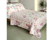 [Affectation Style] 100% Cotton 3PC Vermicelli Quilted Patchwork Quilt Set Full Queen Size