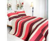 [Barefoot Angel ] 3PC Vermicelli Quilted Patchwork Quilt Set Full Queen Size