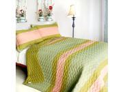 [By the Sea] 3PC Vermicelli Quilted Patchwork Quilt Set Full Queen Size
