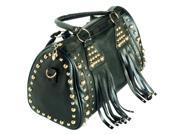 [Special Temptation] Stylish Black Double Handle Leatherette Bag Handbag Purse