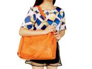 [Hot Lady] Hot Double Handle Leatherette Satchel Bag Handbag Purse