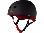 TRIPLE 8 SKATE HELMET BLK RUBBER RED M