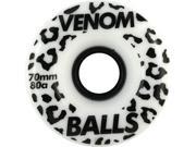 VENOM BALLS 70mm 80a WHT BLK Skateboard Wheels