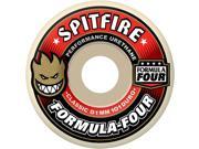 Spitfire FORMULA 4 101d CLASSIC 56mm WHT W RED Skateboard Wheels
