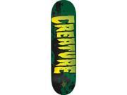 CREATURE STAINED MD SKATEBOARD DECK 8.26 GREEN w MOB GRIP
