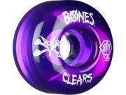 BONES SPF CLEARS 58mm CLEAR PURPLE Skateboard Wheels Set