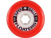 EARTHWING SUPERBALLS FLOATER 77mm 78a RED WHT Skateboard Wheels