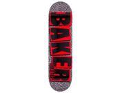 Baker THEOTIS Brand Name Skate Deck Grey Red 8.25 w Mob Grip