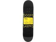 Doom Sayers Snake Shake Skate Deck Black Yellow 8.28 w MOB Grip