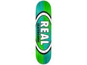 Real Double Dip Oval Skate Deck Teal Lime 8.12 w MOB Grip