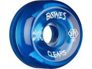 BONES SPF CLEARS 60mm CLEAR BLUE Skateboard Wheels Set