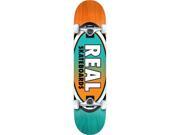 REAL OVAL II FADE SM SKATEBOARD COMPLETE 7.5 TEAL ORG