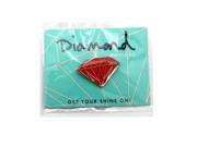 Diamond Brilliant Lapel Pin Red Gold 0.5